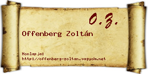 Offenberg Zoltán névjegykártya